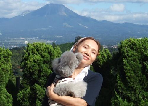 徳岡さんにチュッ！